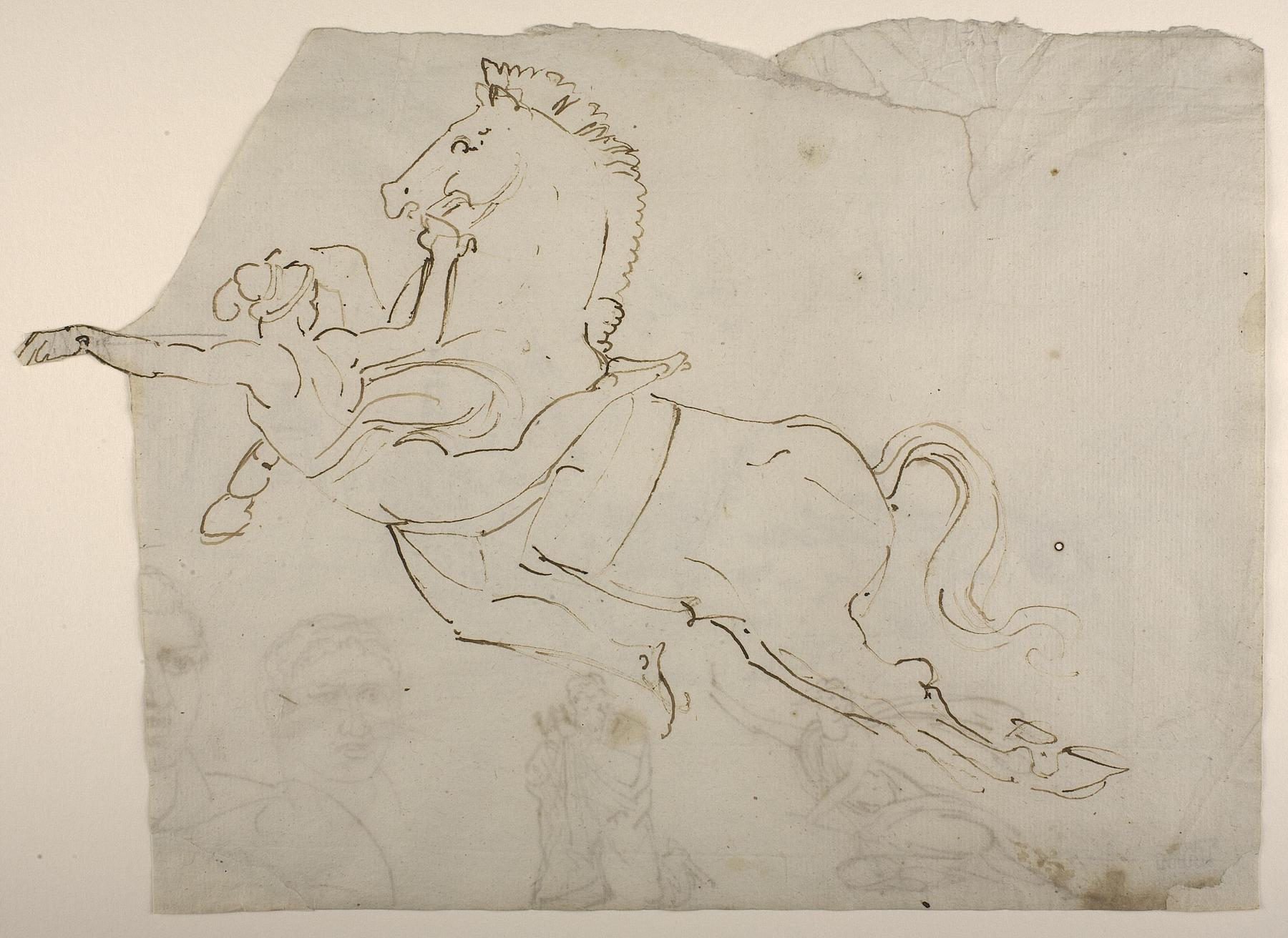 Hovering Woman and Horse, D1054