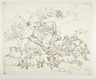 D582 Don Quixote Attacks the Flock of Sheep