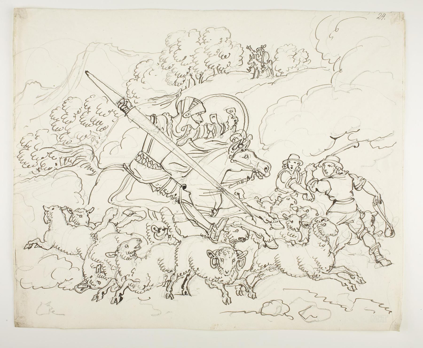 Don Quixote Attacks the Flock of Sheep, D582