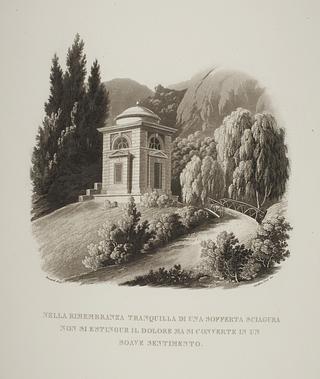 E2274 Tempel Erected as Memorial to Julius (Giulio) Mylius in the Garden of Villa Vigoni