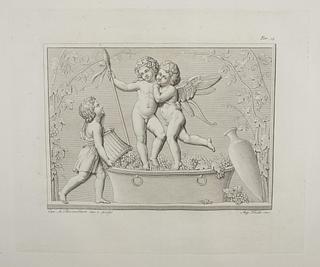 E31,14 Cupid and Bacchus Stomp Grapes, Autumn