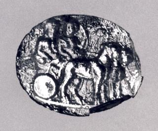 I338 Dionysus and Ariadne in a cart drawn by two panthers