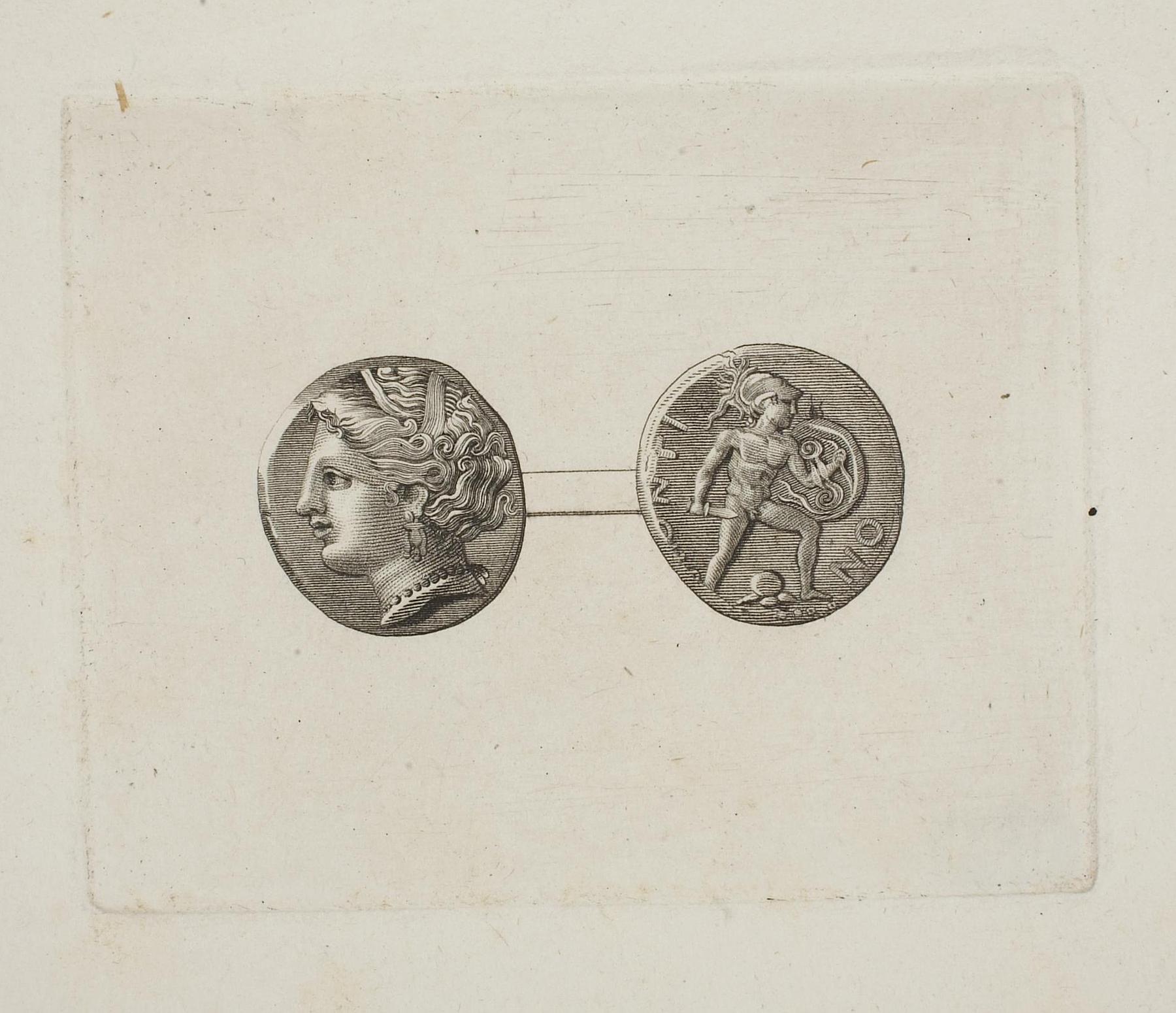 Græsk mønt for- og bagside, E1565