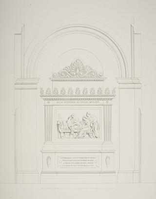 E2277 The Relief The Death of Julius (Giulio) Mylius in Villa Vigoni, Elevation