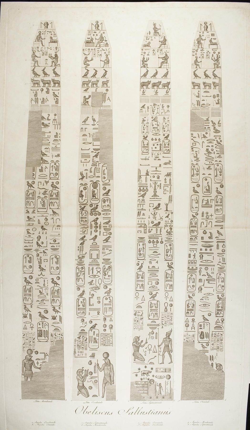 Obeliscus Hortorum Sallustianorum, elevations, E1333