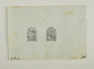D1264 Baboon. Hieroglyph-signet
