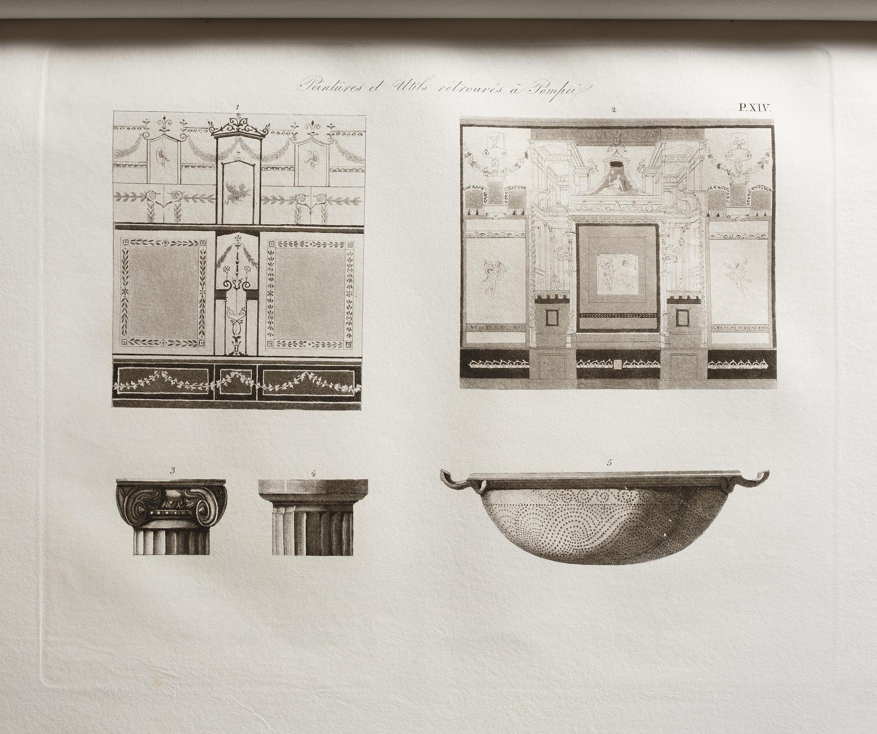 Peintures et Utils rétrouvés à Pompei, E550,15