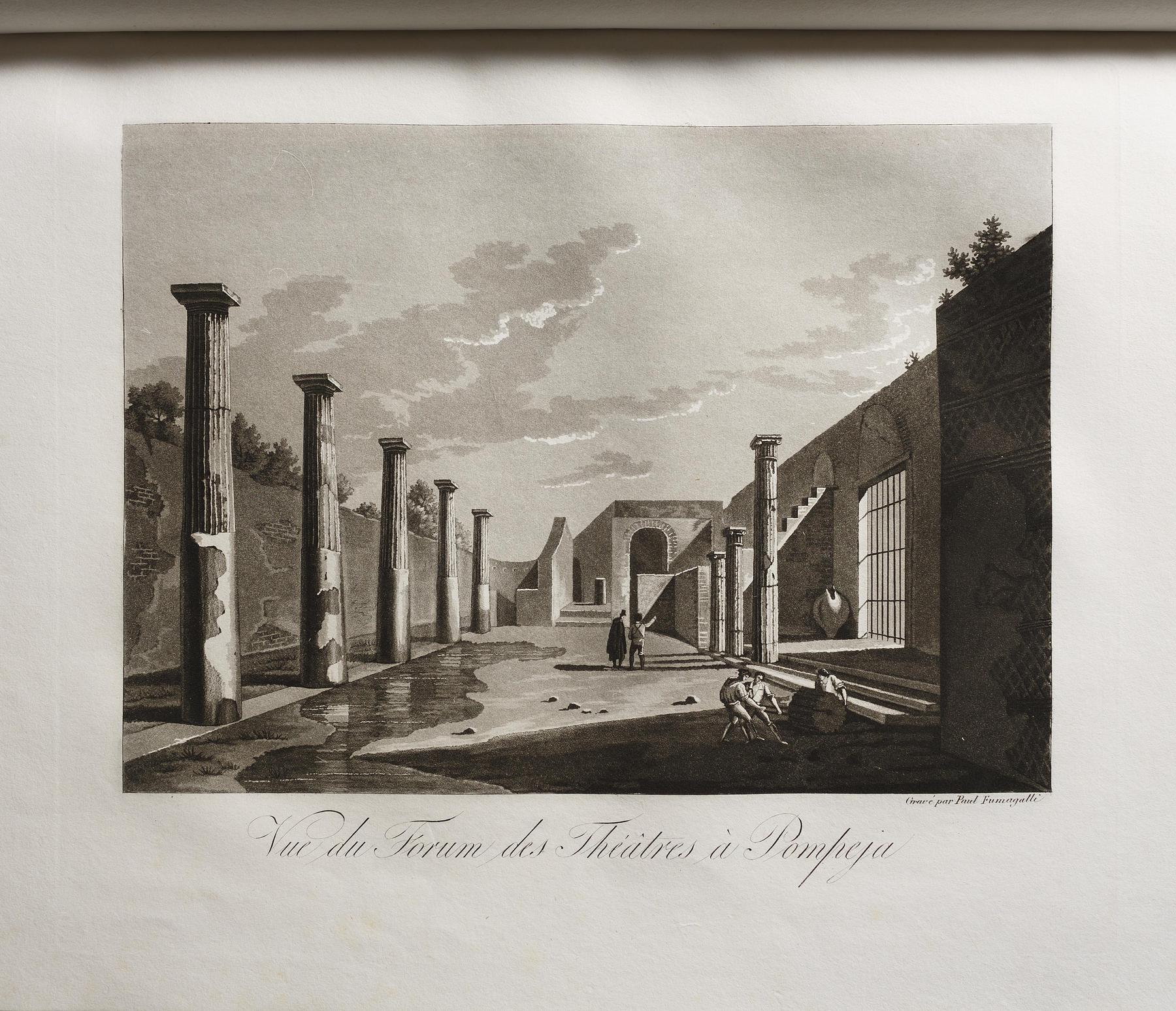 Prospekt af Foro dei Teatri i Pompeji, E550,18