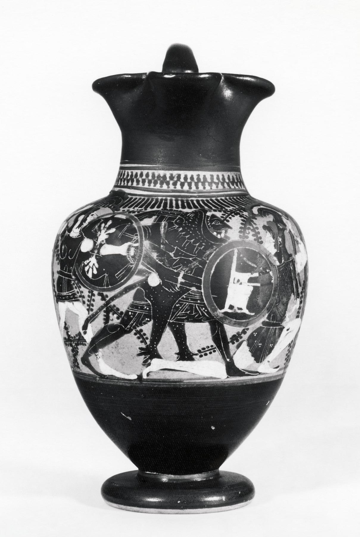 Oinochoe with Heracles fighting two Amazons, H542