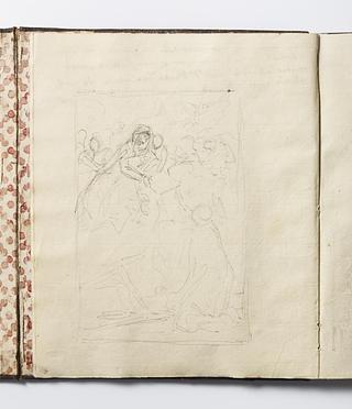 D1589,8 Mary and Child Present a Book to a Saint
