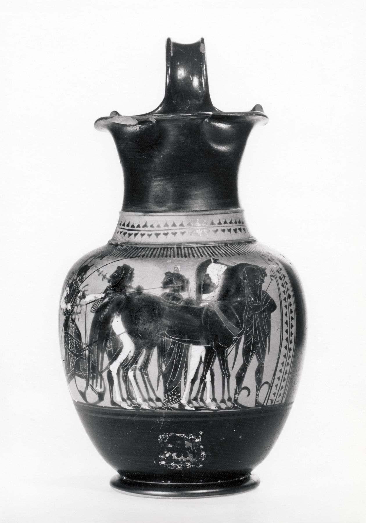 Oinochoe with Athena, Heracles, and Hermes, H545