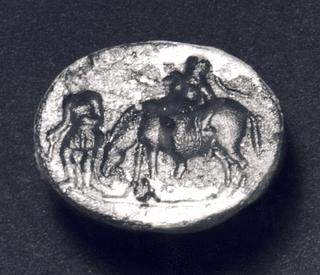 I354 Silenus on a donkey led by a bacchant