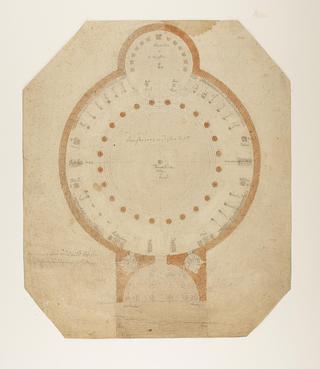 D1866 Museum to Thorvaldsen, Possibly Project Suggesting to use the Uncompleted Frederik's Church in Copenhagen, Ground Plan