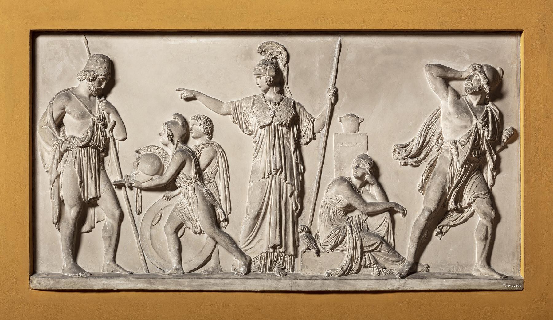 Odysseus får Achilleus' våben, A498