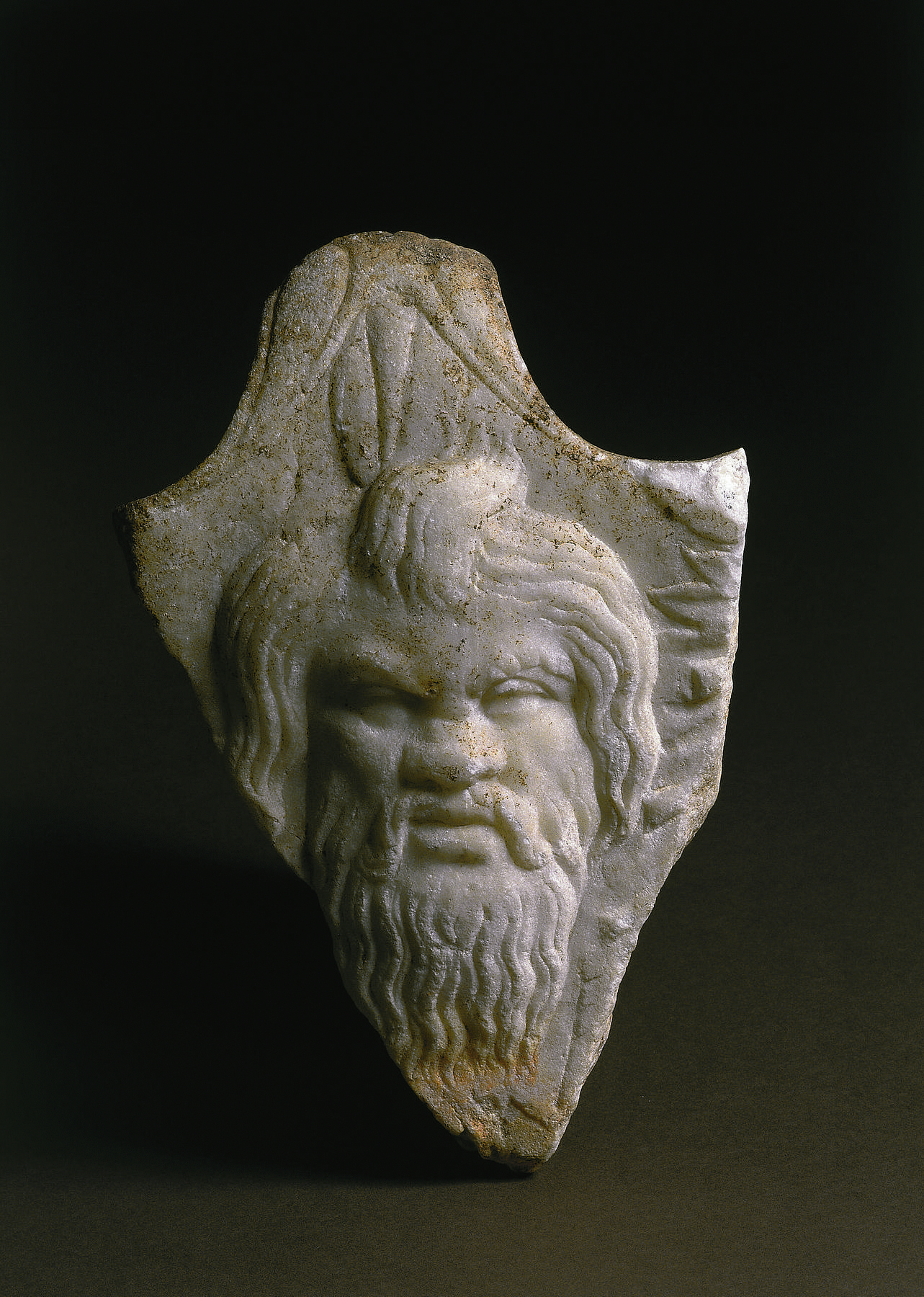 Lamp with a silenus mask in relief, H1485