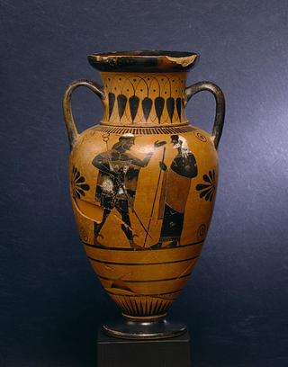 H541 Amfora med Herakles og Triton (A) og Hermes og Nereus (B)