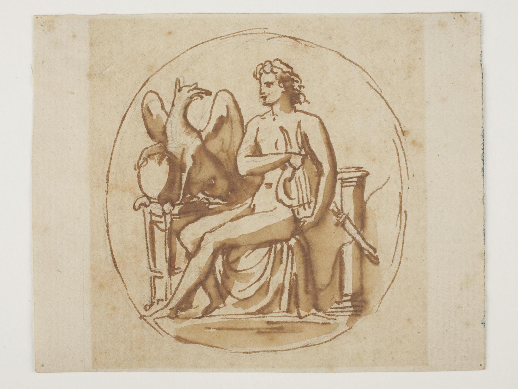 Apollon med lyre og en grif, C804