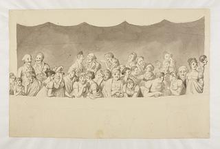 D823 Tilskuere i en teaterloge i København omkring 1808