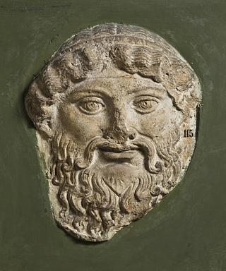 H1115 Campana relief with bearded male mask