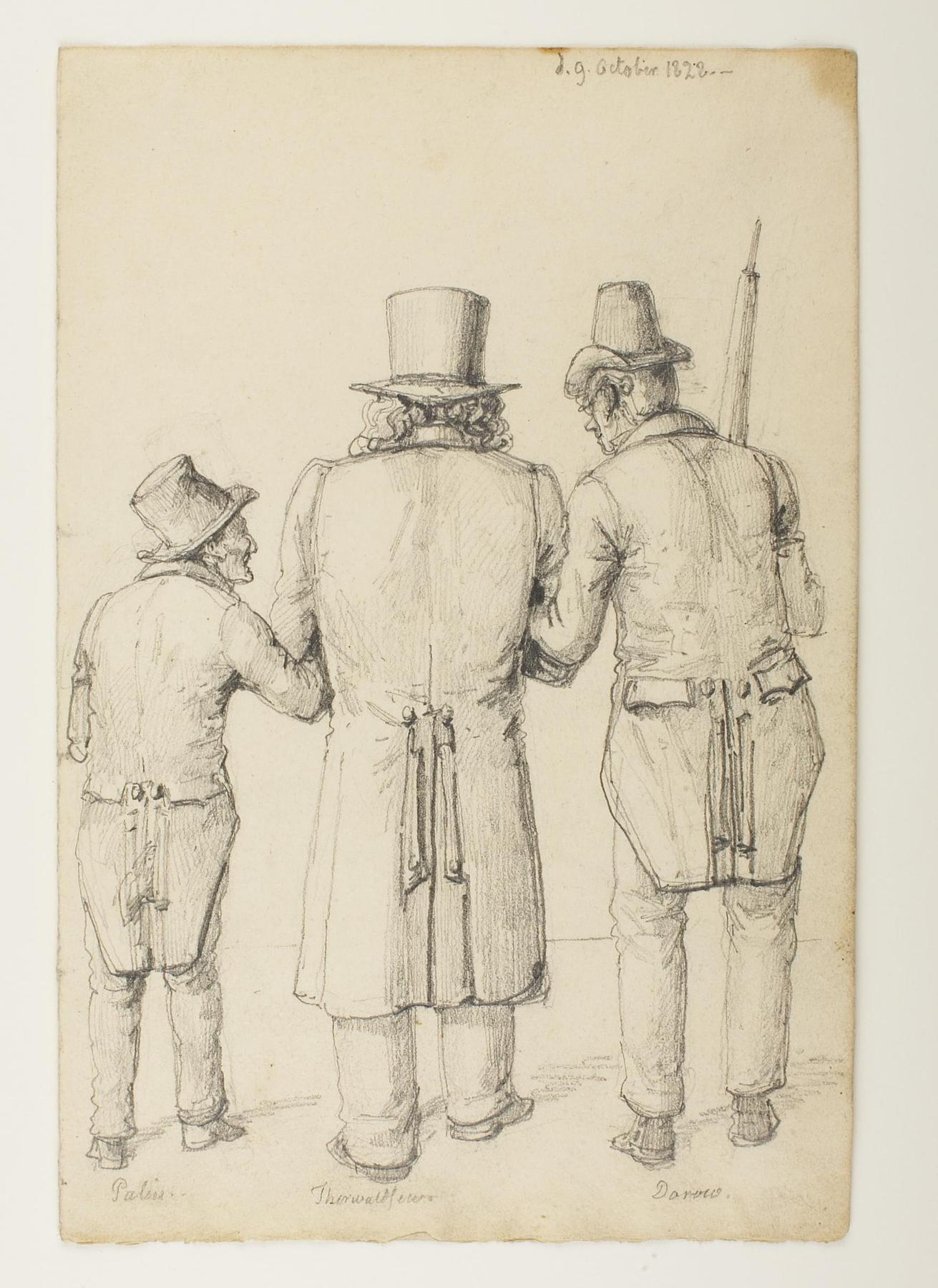 Count Nils Gustav Palin, Thorvaldsen and the archeologist Wilhelm Dorow, D1870