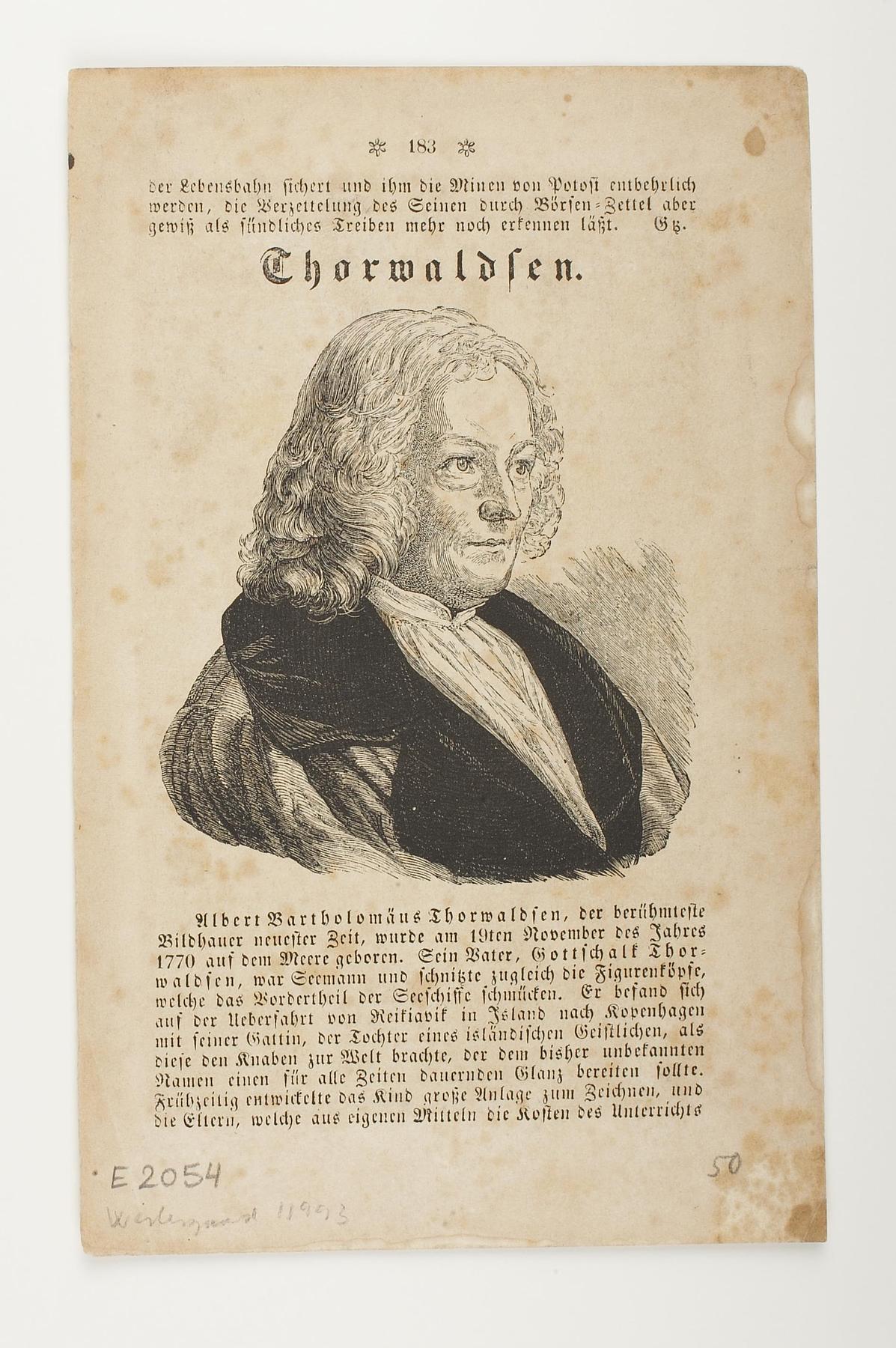 Portrait of Thorvaldsen, E2054
