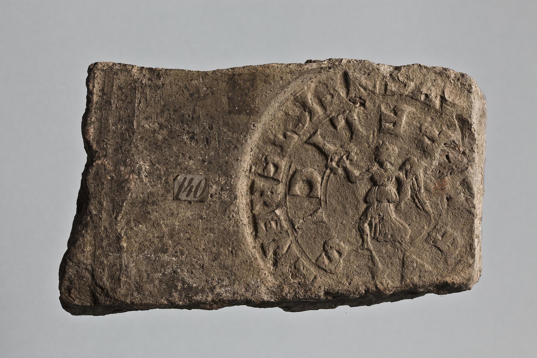 Brick with stamp: (?)AUGNFIGTERENT(?) / AE(?)FELICIS, H1140