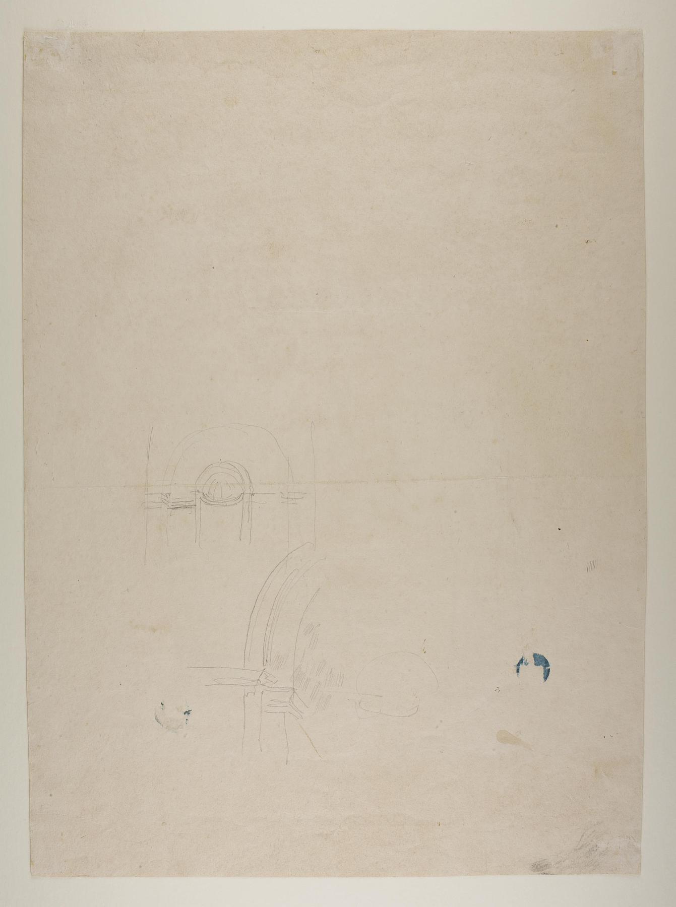Round arched niche, sketched for the Monument to Pius VII, C310v