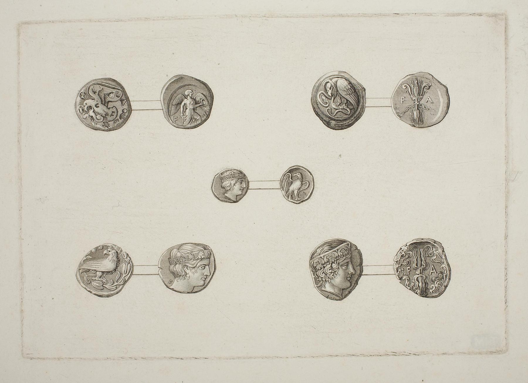 Græske mønter for- og bagside, E1579