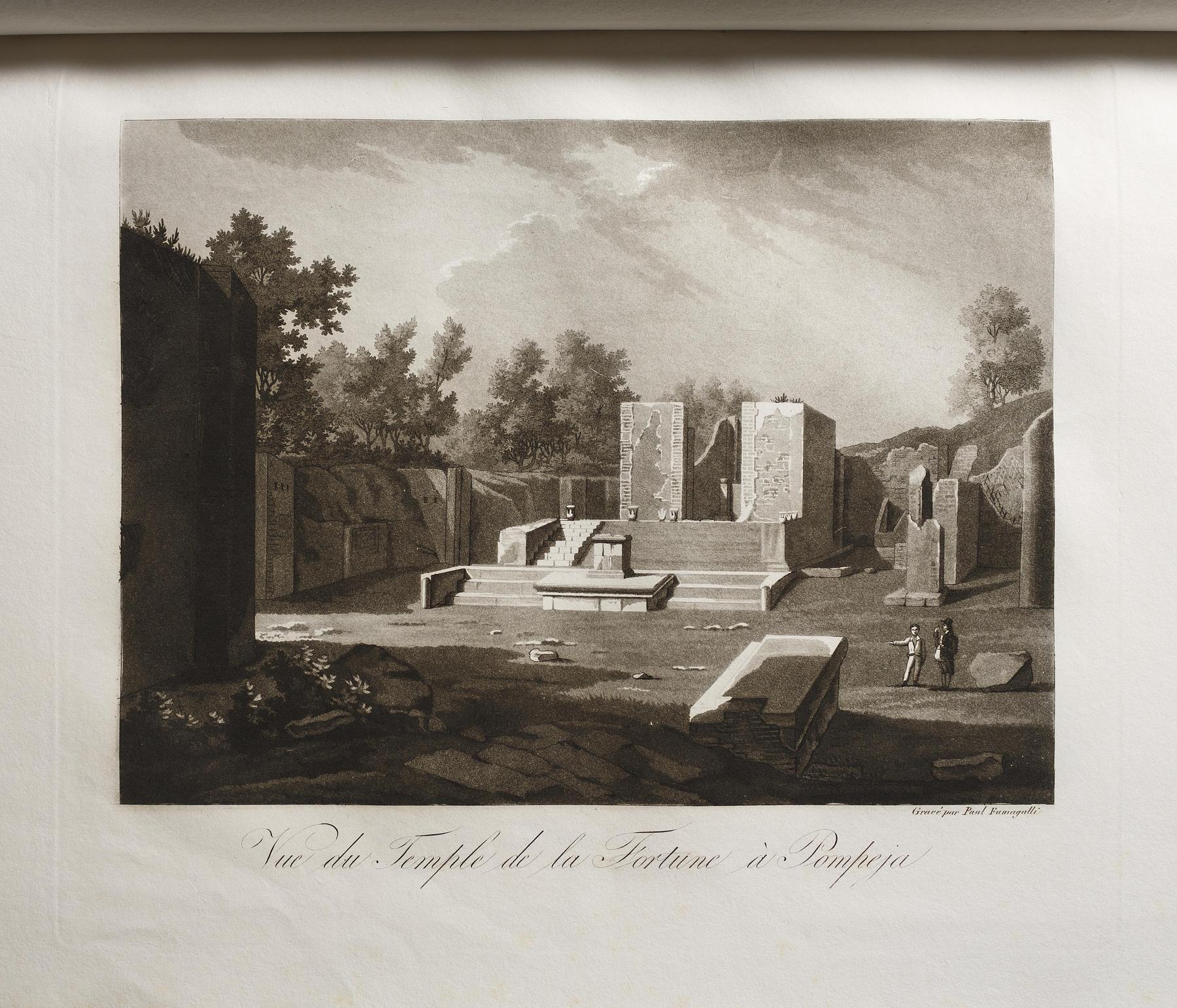 View of the Temple of Fortune in Pompeii, E550,16
