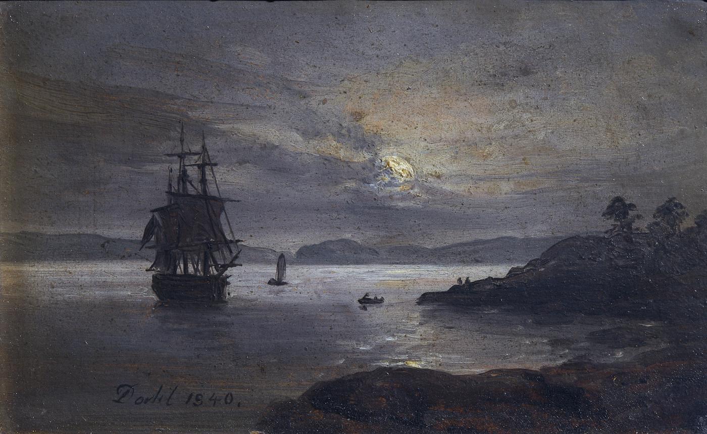 The Coast at Laurvig in Norway by Moonshine, B188