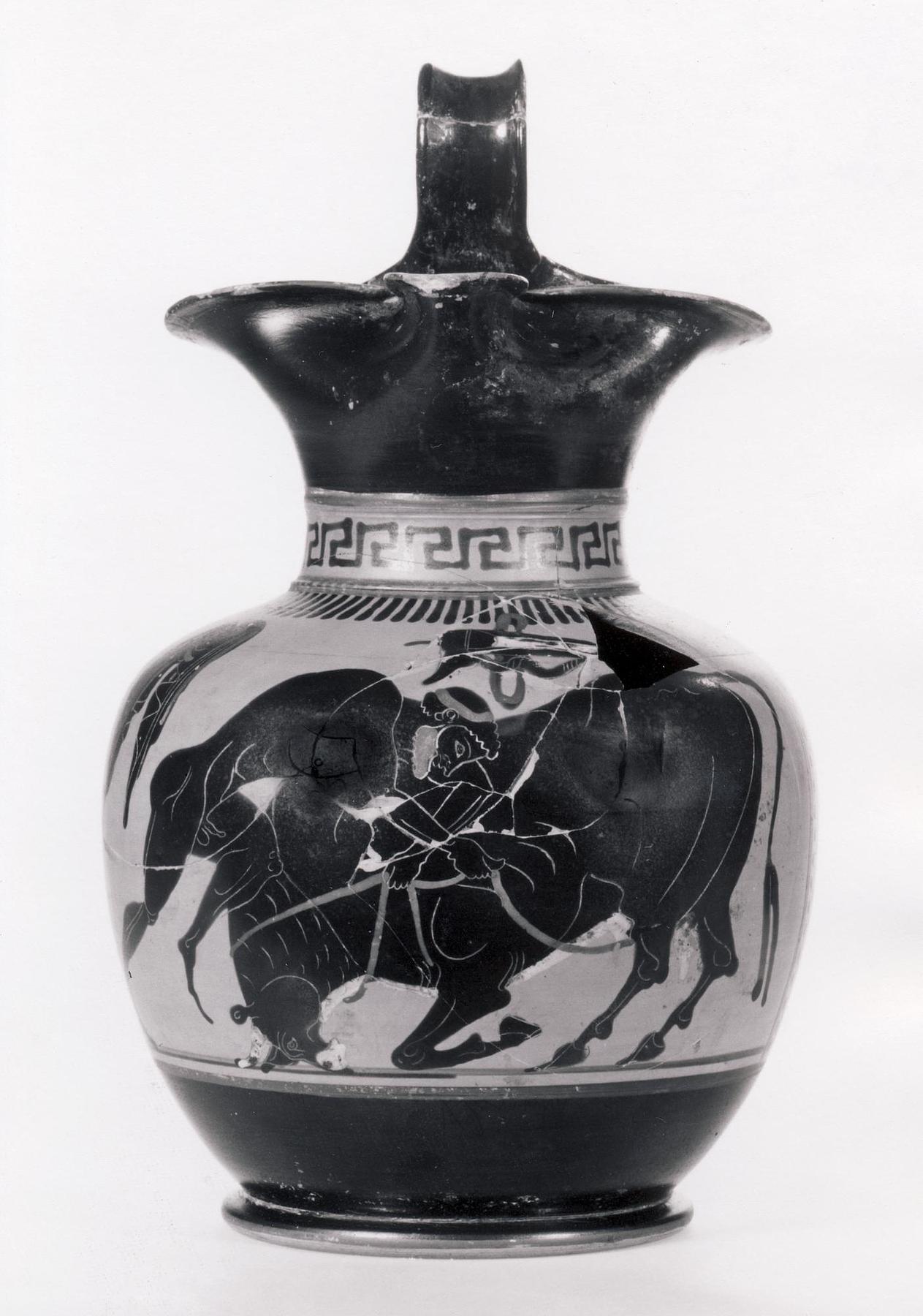 Oinochoe with Herakles and the Cretan bull, H539