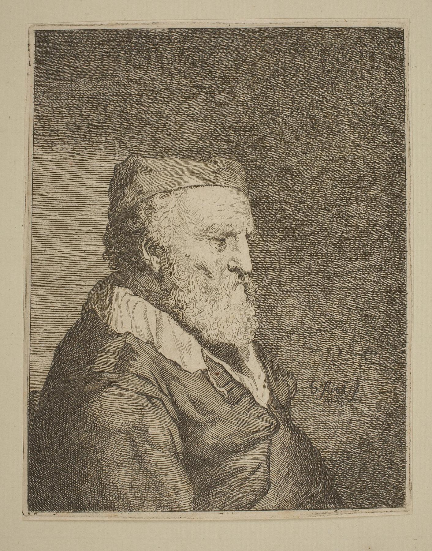 Portræt af ældre ubekendt mand, E1820