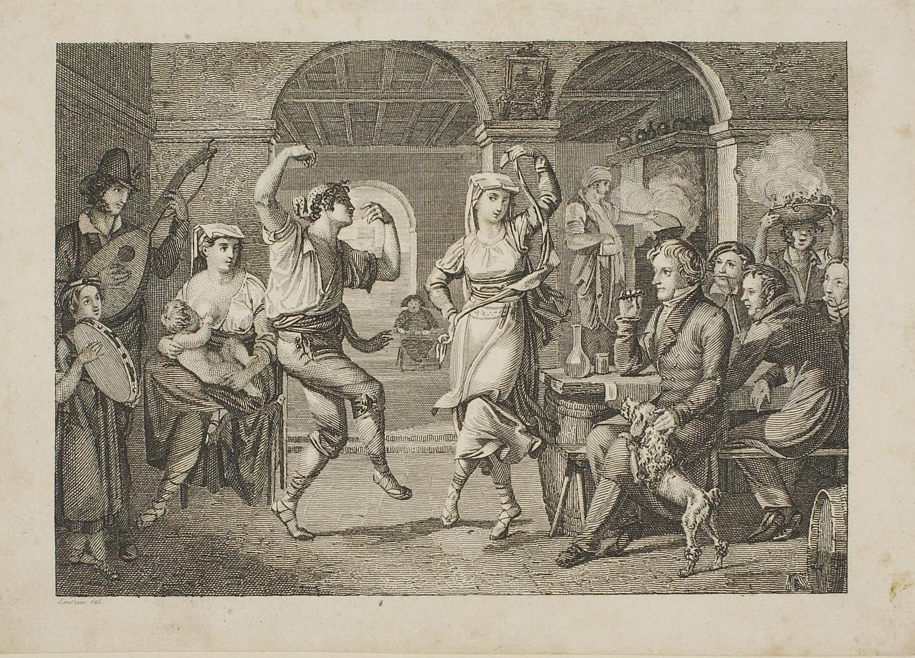A Saltarello Being Danced in a Roman Osteria, E2292