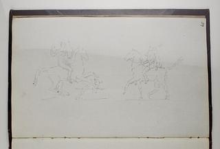 D1778,65 Hunter on a Horse. Huntress on a Horse