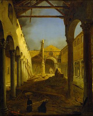 B92 San Paolo fuori le Mura efter branden i 1823