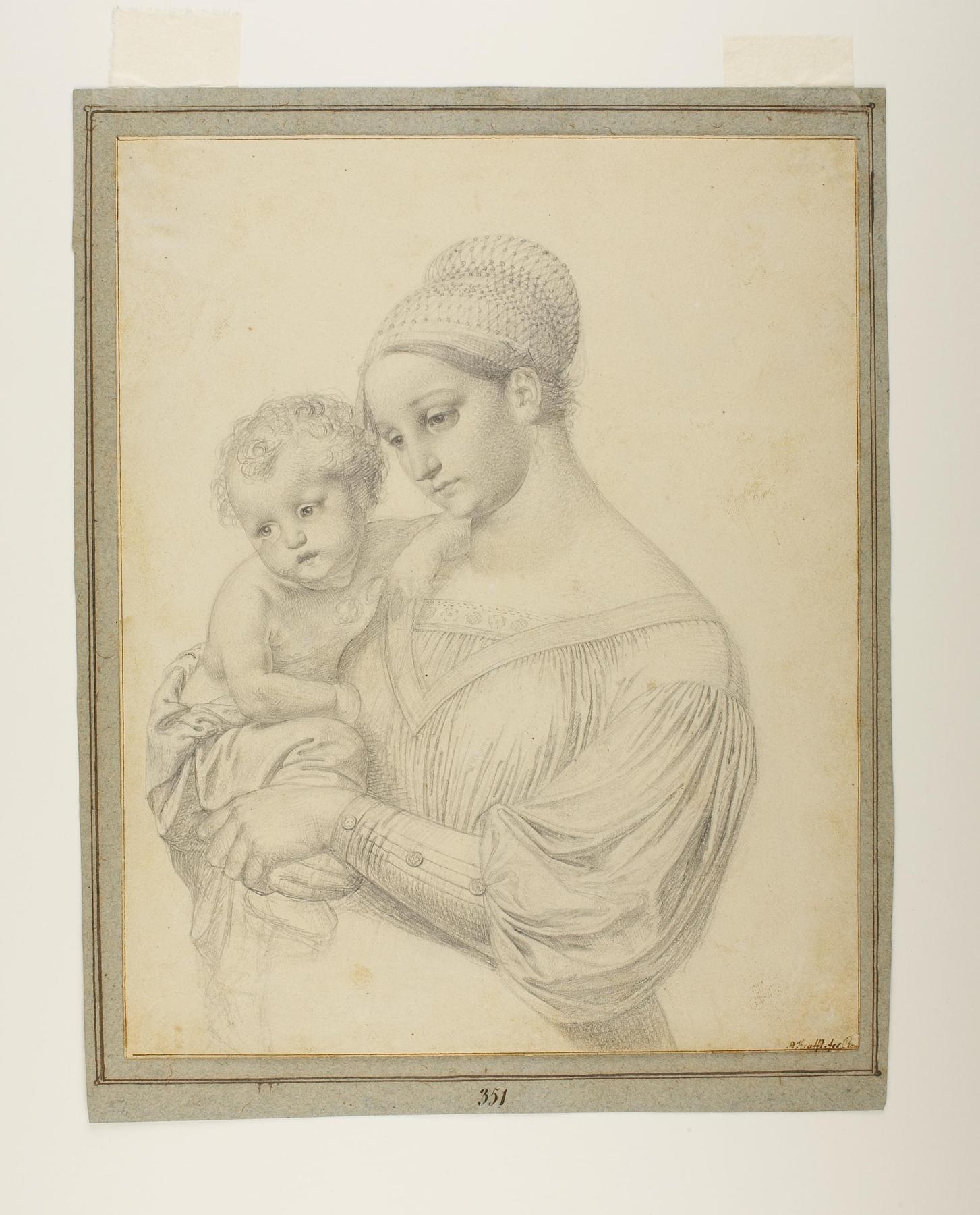 Mor med barn på armen, D839