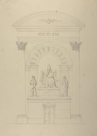 D1520 Proposal for Placement of the Monument to Pius 7., Elevation