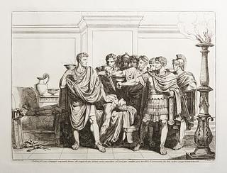 E943,85 Catilina, ed i suoi Compagni congiurati, bevono del sangue di uno schiavo ucciso