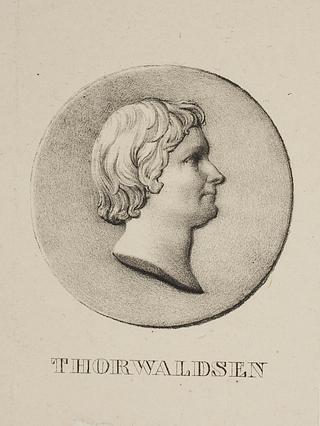 E2321 Thorvaldsens Museums laksegl med portræt af Thorvaldsen