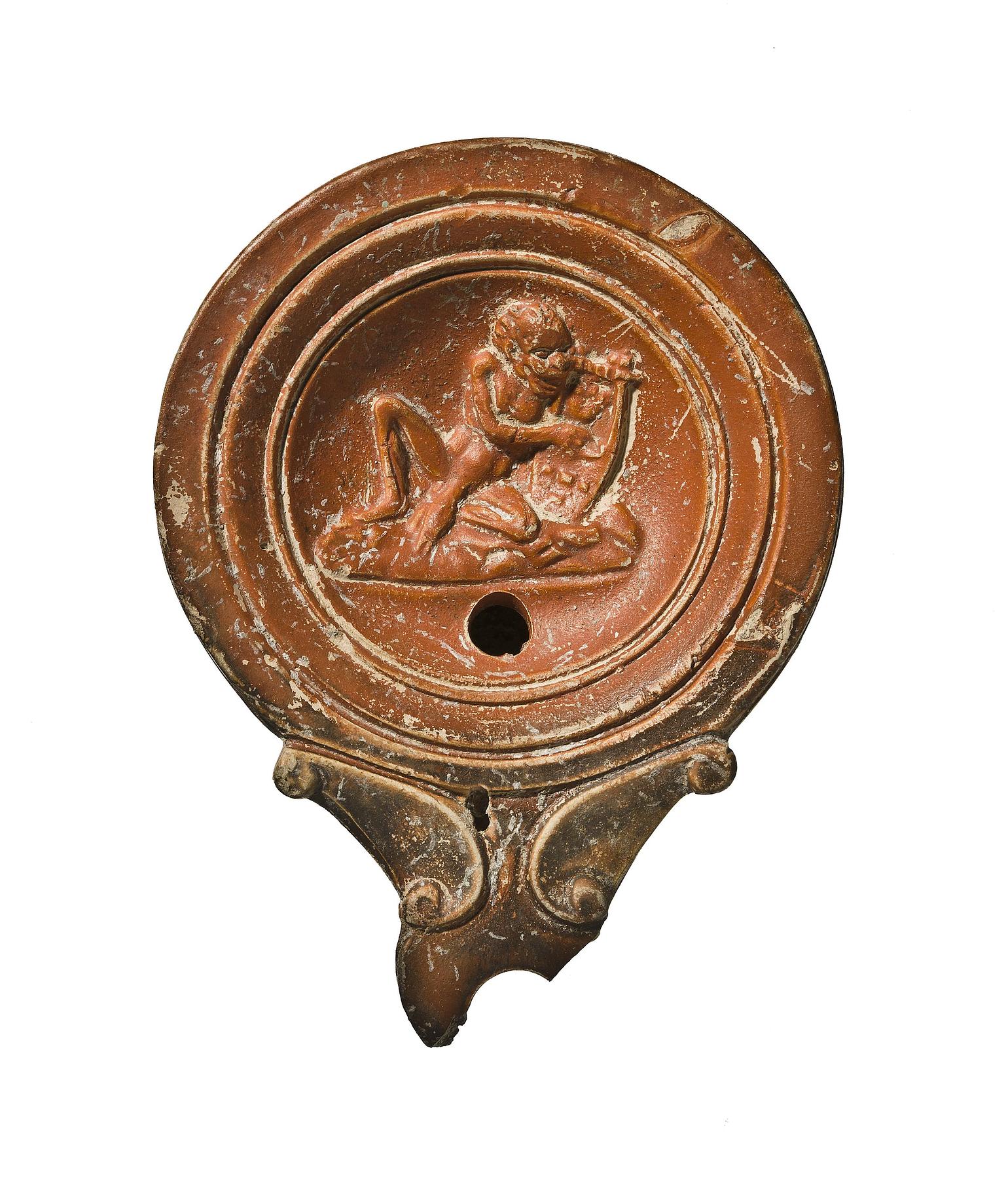 Lamp with an African (?) man playing the lyre, H1156