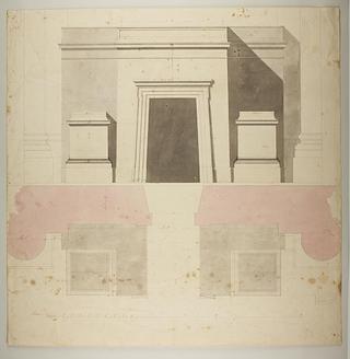 D1521 Proposal for Placement of the Monument to Pius 7., Ground Plan and Elevation