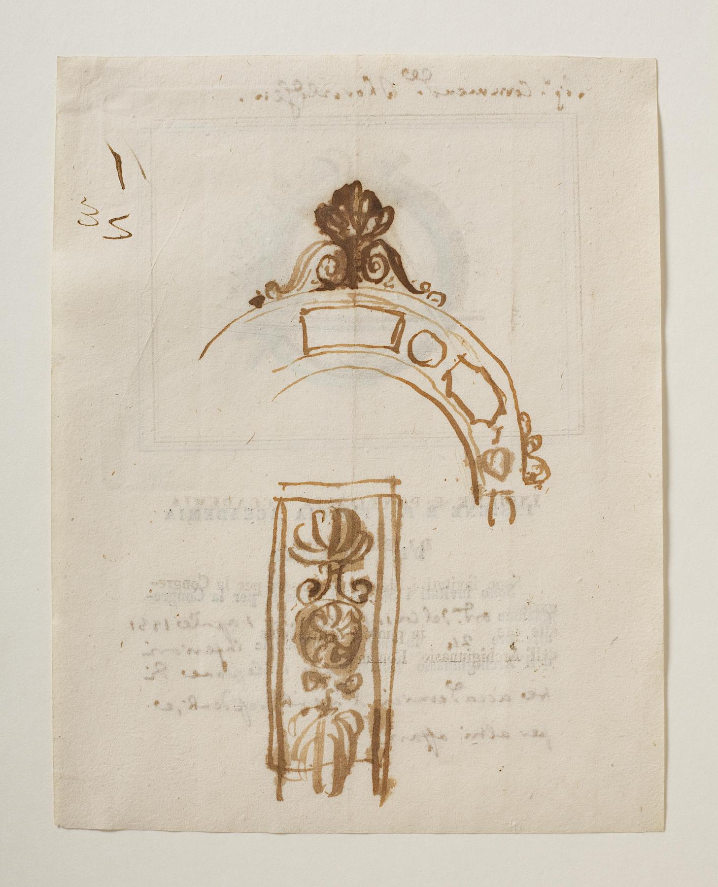 Details sketched for the Monument to Pius VII, C314r