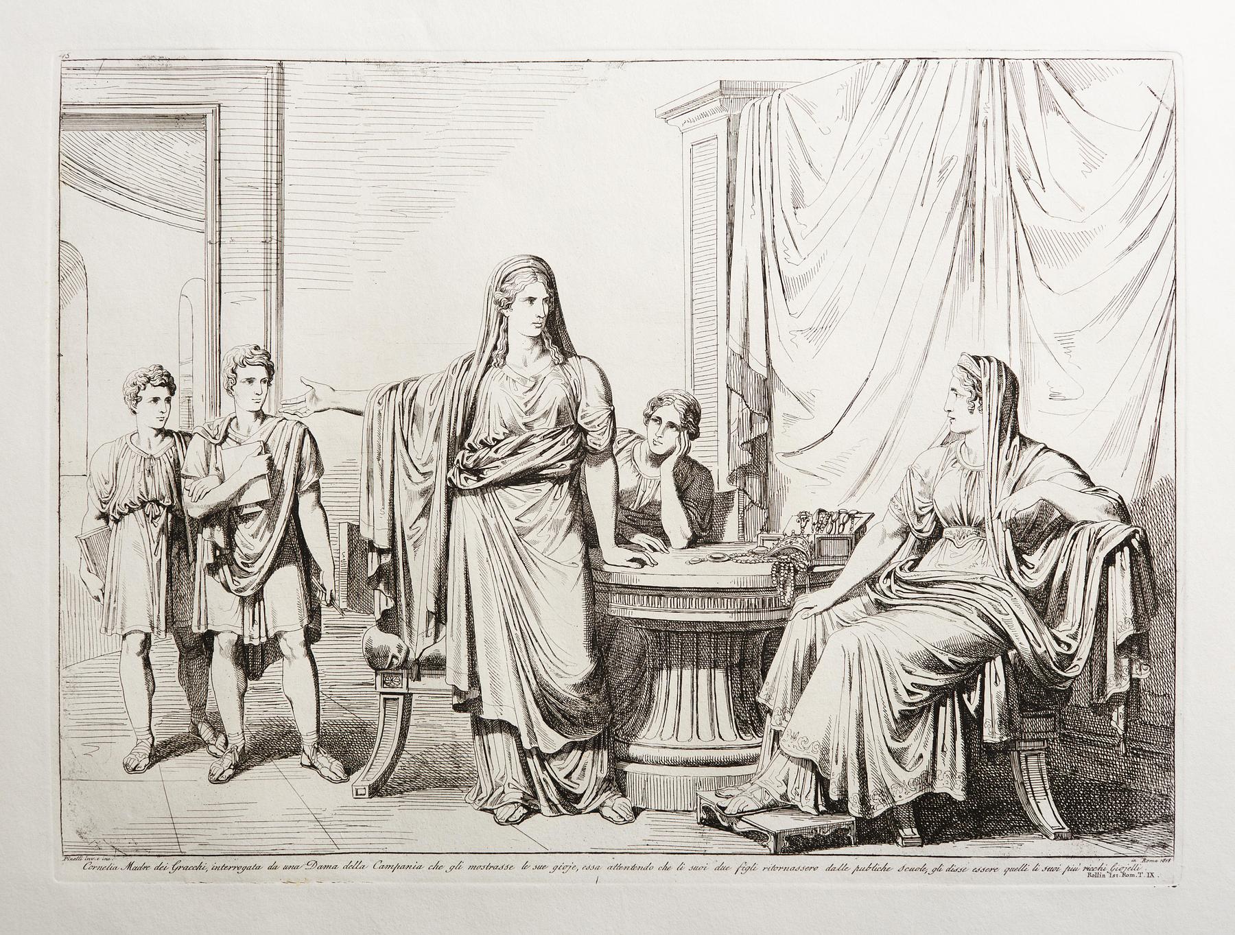 Cornelia Madre dei Gracchi, interrogate da una Dama della Campania che gli mostrasse le sua gioje, E943,70