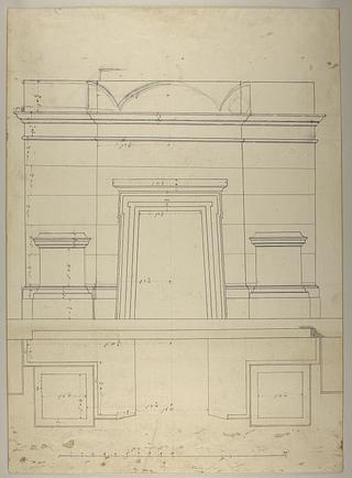 D1523 Proposal for Placement of the Monument to Pius 7., Ground Plan and Elevation