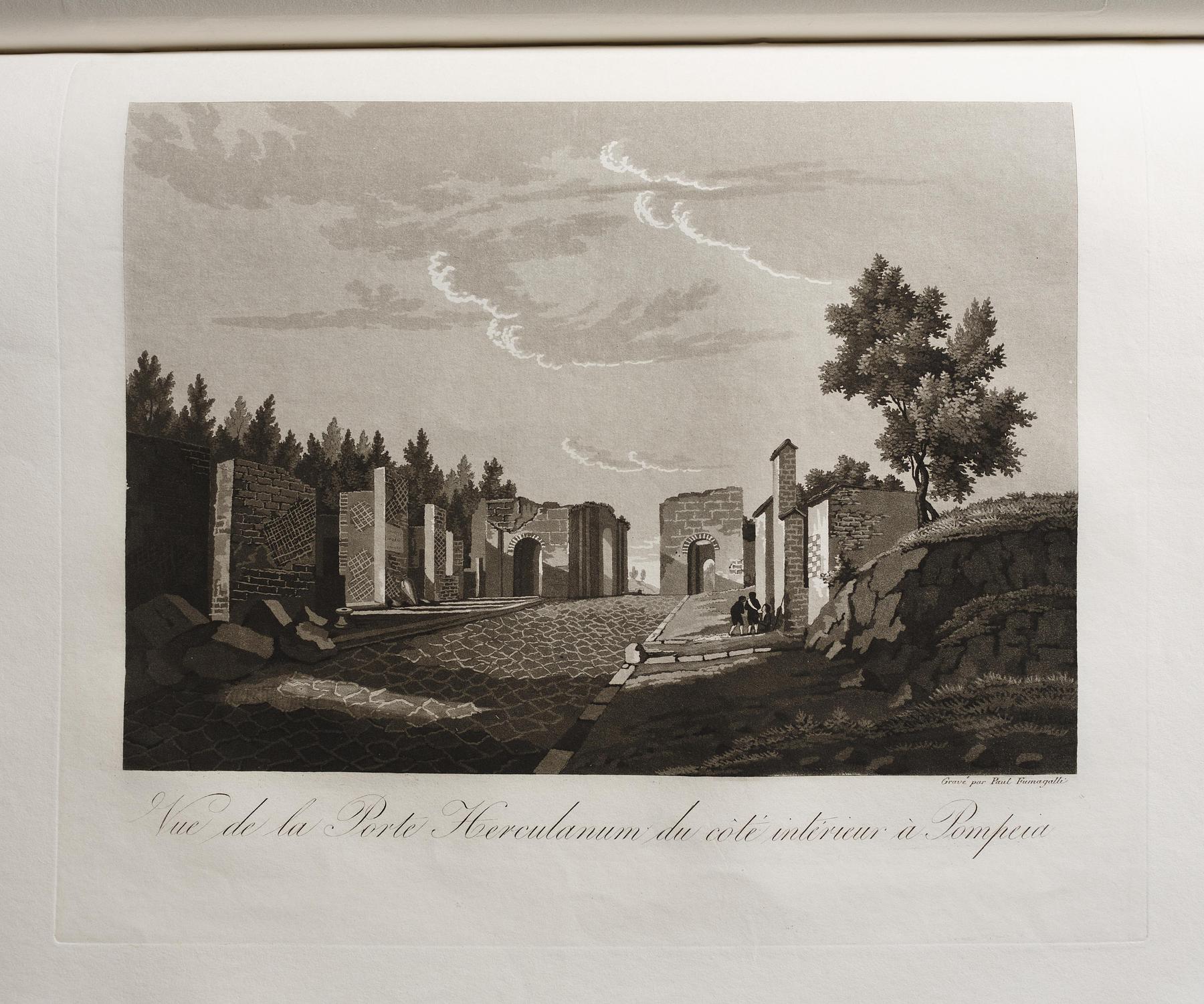 Det indre af Hercolaneum-porten i Pompeji, E550,38