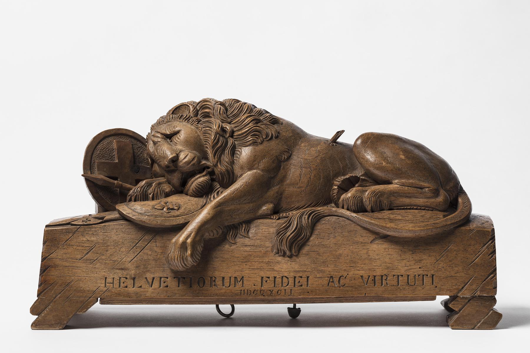 Dying Lion (The Lucerne Lion) with a Music Box, G418