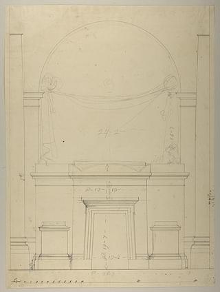 D1524 Proposal for Placement of the Monument to Pius 7., Elevation