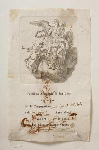 C327v Invitation from Accademia di San Luca