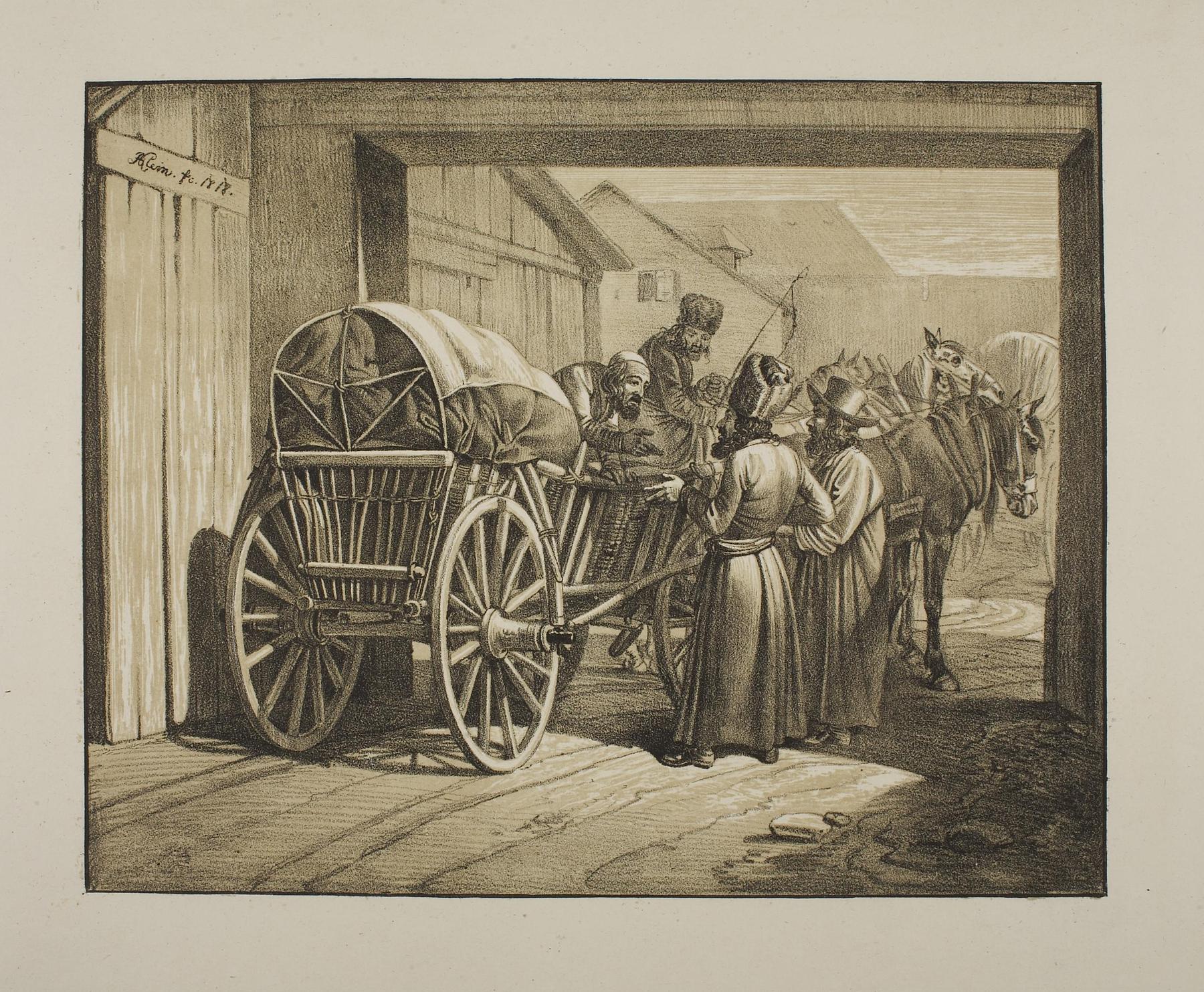 Polish Jews in Conversation by a Wagon, E1127