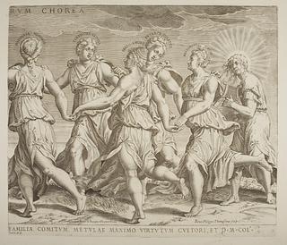 E1834 Apollo Plays Music for Five Dancing Muses